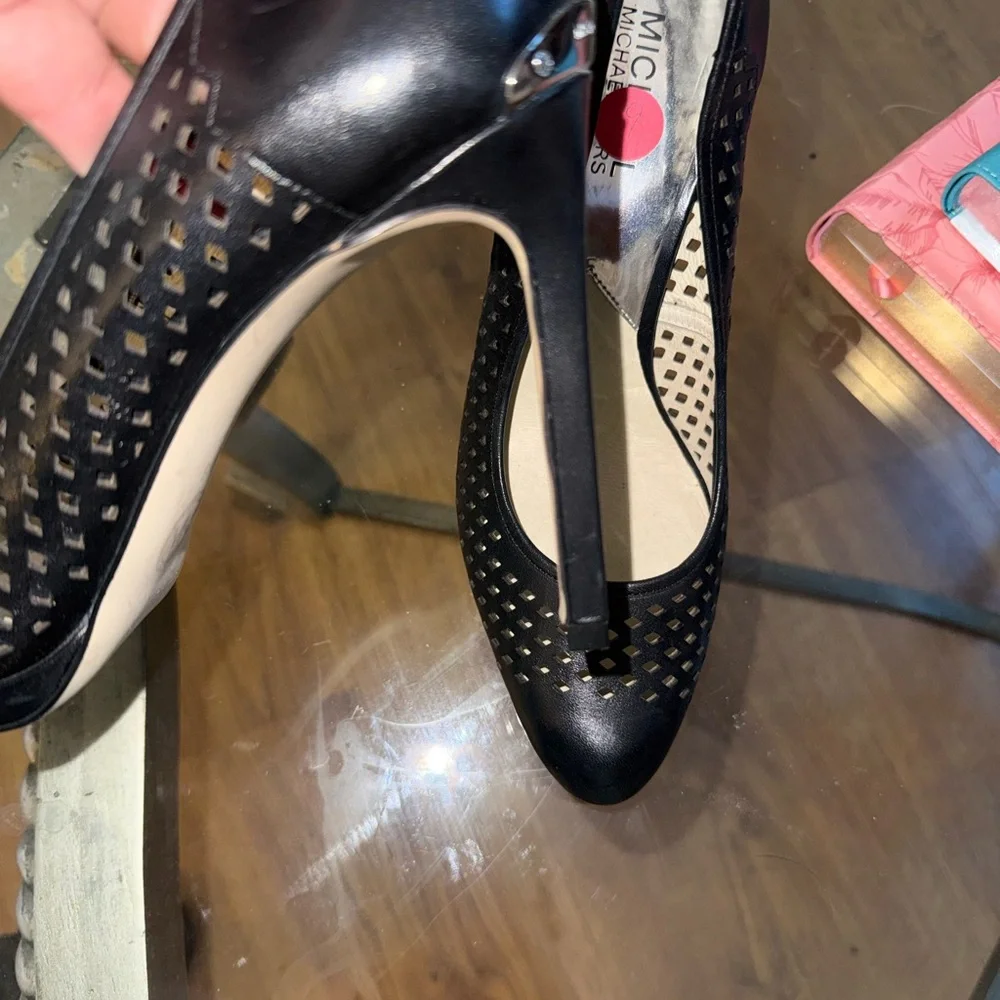 Michael Kors Black Perforated Heels - Picture 2 of 4
